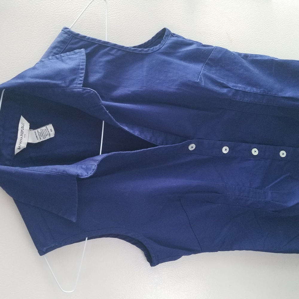 Dark Blue color XS 98% Cotton 2% Spandex Top